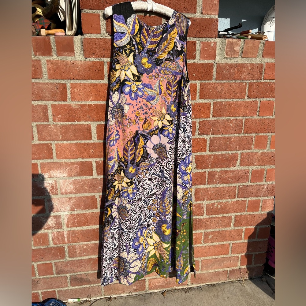Anthropologie Allana Maxi Dress, Size L, Slits, Pockets